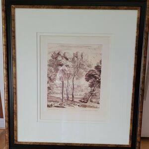 Sepia Landscape Framed Art Print